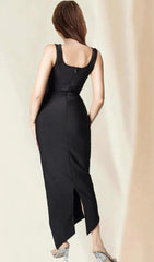 Black Cut Out Maxi Bandage Dress