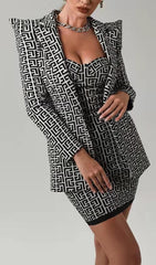 Jacquard Mini Bandage Dress