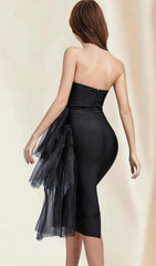 Black Midi Bandage Dress