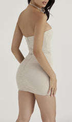 Fog Floral EmbelliShed Mini Dress