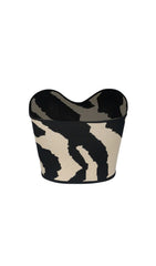 COW PATTeRN Sleeveless Tube Top