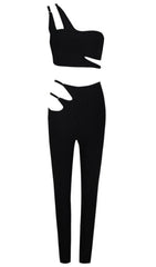 Black Bandage Hollow Out Two Pieces