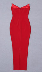 Red Maxi Bandage Dress