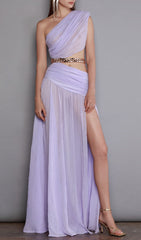 Split Maxi Dress In Lavender