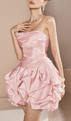 Strapless BUD Mini Dress In Pink