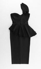 Black Midi Bandage Dress