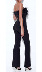 FeaTher Jumpsuit In Black