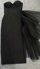 Black Midi Bandage Dress