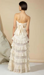 SNOWFLAKE Lace Two Piece Set In White