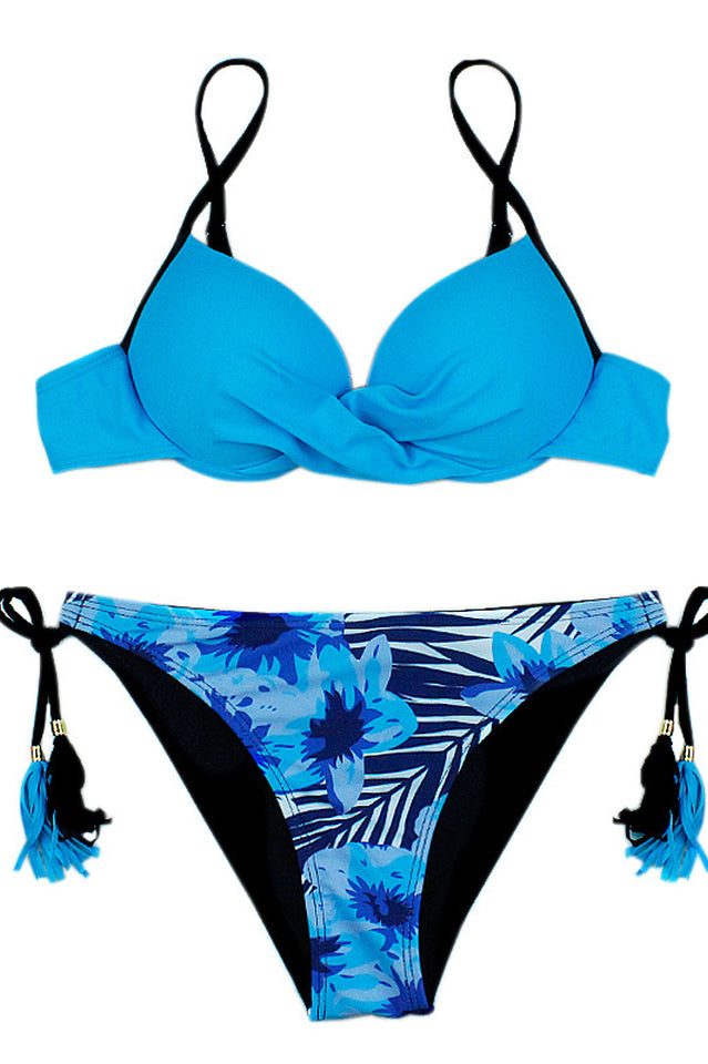Tropical Bikini Set With Tassels