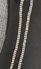 Black Crytal EmbelliShed Bodycon Mini Dress