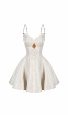 FlAre Chest CUP Jacquard Mini Dress