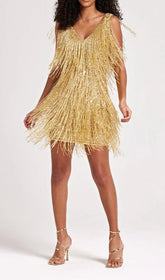Sadie Gold Mini Dress