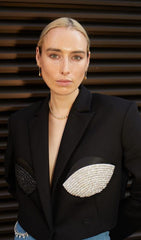 CropPed OverSized Spiral Blazer