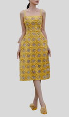 Butterfly Hollow Out Strappy Midi Dress