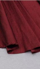 One Shoulder Midi Dress In Red