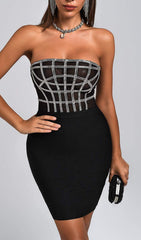 LILIYA DiamonaTe Corset Mini Bandage Dress
