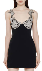 Crystallised Bandage Mini Dress