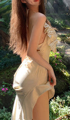 Bow HELTeR High Low Dress In White