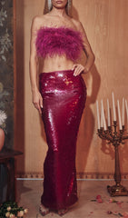 Hot PInT Sequin Two Piece Set Maxi Dress
