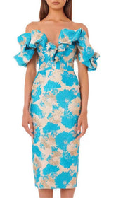 Jacquard Midi Bodycon Dress