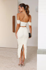 0ff Shoulder Top + Skirt Set