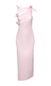 GLAM With EDGY SKInTIGHT LATeX Gown In Pink