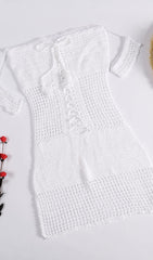 White Off Shoulder WEAVE Mini Dress