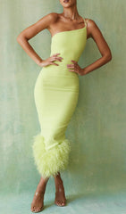 Bandage Backless Midi Dress In YelLow