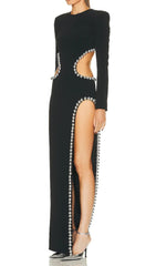 EmbelliShed Cut Out Maxi Bandage Dress In Black