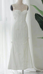 3D Flower EmbelliShed Midi Dress In White