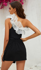 One SHOUDER Ruffle Stitching One Piece Swimsuit