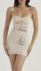 Fog Floral EmbelliShed Mini Dress