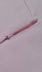 Pink One Shoulder Midi Bandage Dress