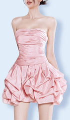 Strapless BUD Mini Dress In Pink