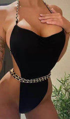 Black Chain Swimsuit