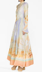 Multicolor Printed Maxi Dress