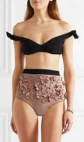 Pink EMBOSSED Flower Swimsuit