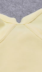 YelLow Strappy Midi Bandage Dress
