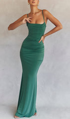 Forest Corset Maxi Dress