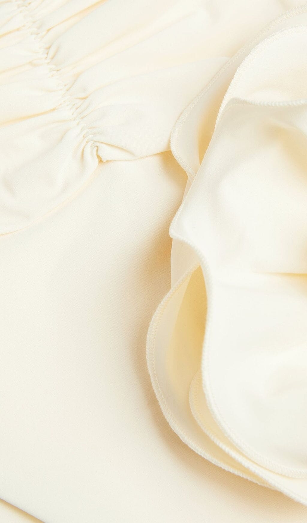 Floral Applique TRIANGLE Bikini Suit In White