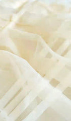 Ivory HERRInGBOne Mesh Corset Top