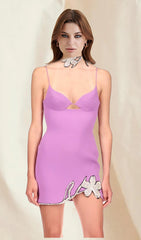 Crystal Flower Mini Dress