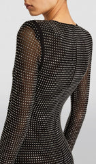 ENBELLIShed Mesh Midi Dress In Black