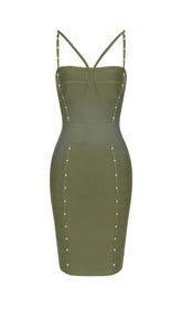 Bodycon Mini Dress In ARMYGreen