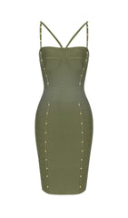 Bodycon Mini Dress In ARMYGreen