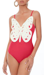 3D Butterfly Gradient One Piece Swimsuit