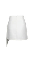 White Irregular Side Skirt