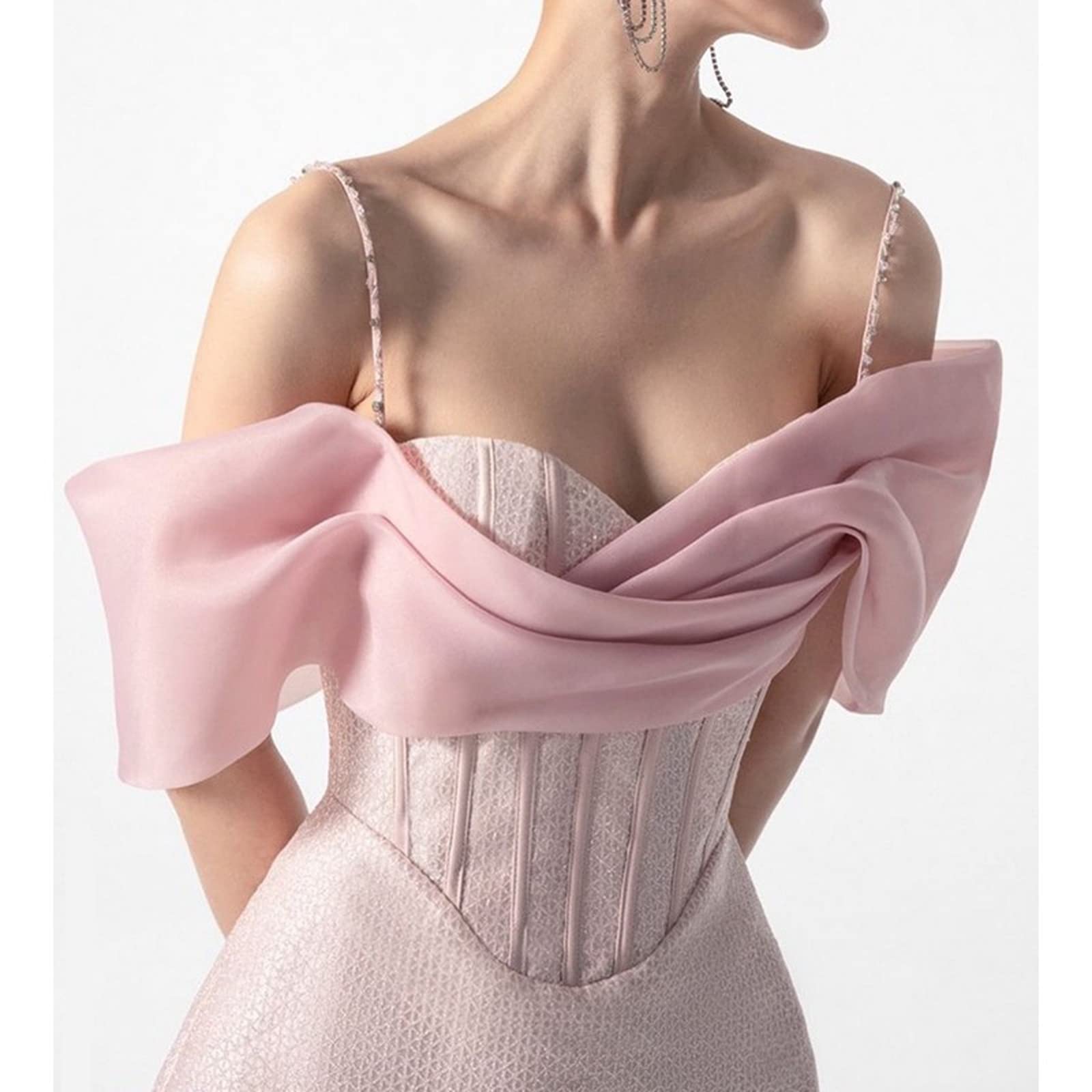 Strap Corset Mini Dress In Pink