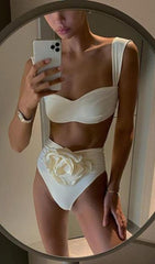 Rose EmbelliShed Bikini Suit In Ivory